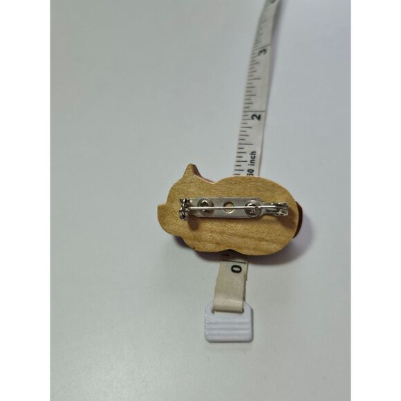 Vintage wooden cat brooch - Picture 5 of 9